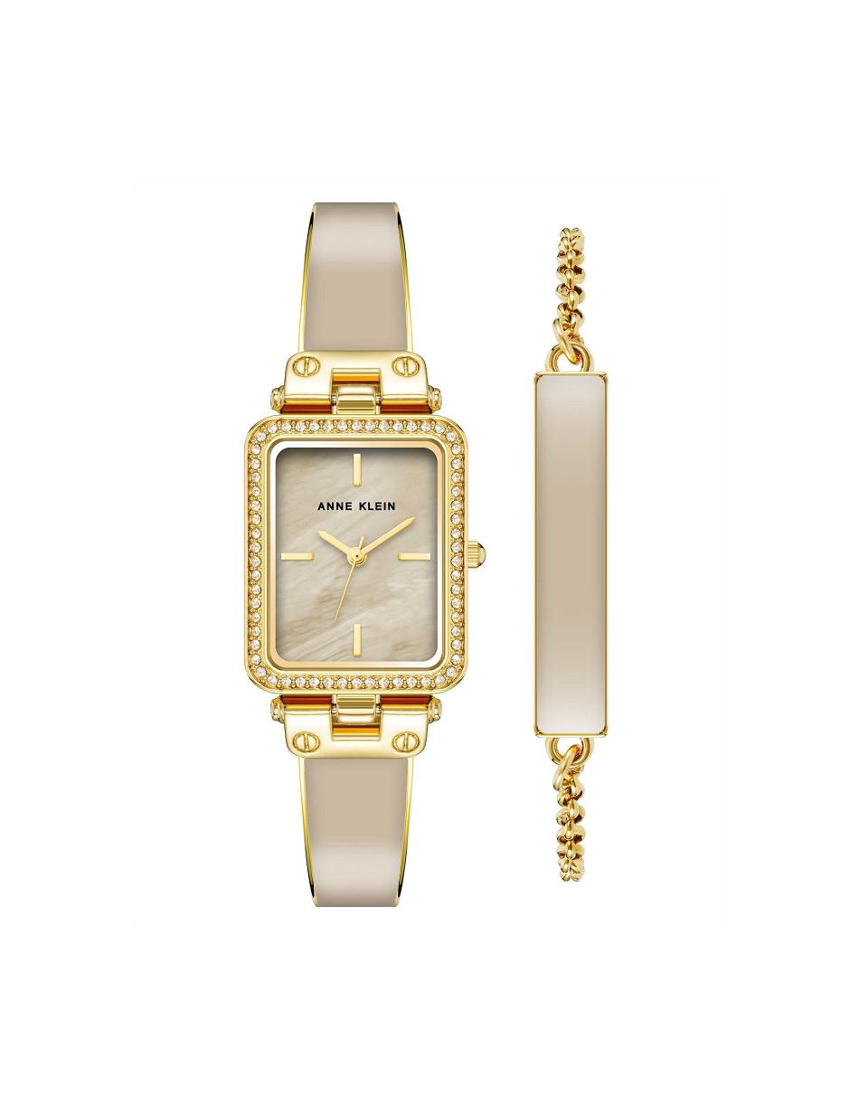 Rectangulaire Anne Klein Case Watch and Bracelet Set   | PKF-5062289